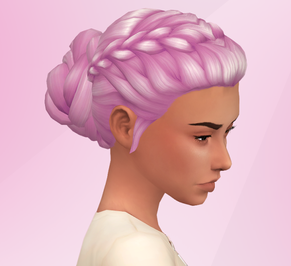 SIMS 4 hair bun Maxis Match