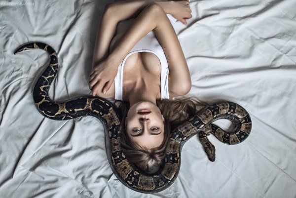 Фотосессия со змеей