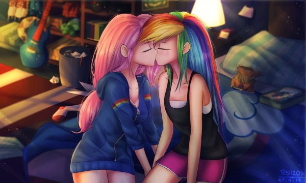 Рейнбоу Дэш и Флаттершай Юри +18