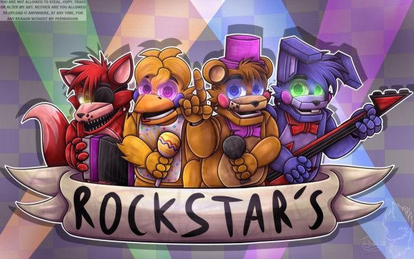 Арт FNAF 6 Rockstar Freddy's