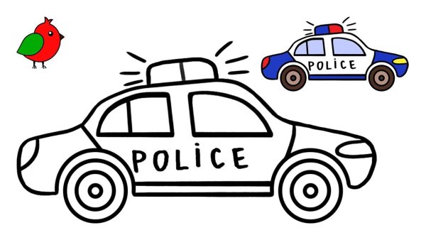 Полицейская машина рисунок для детей
