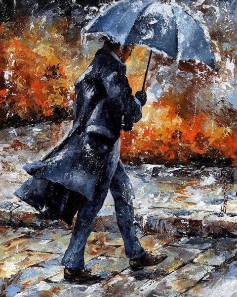 Картинки человек с зонтом (50 фото)