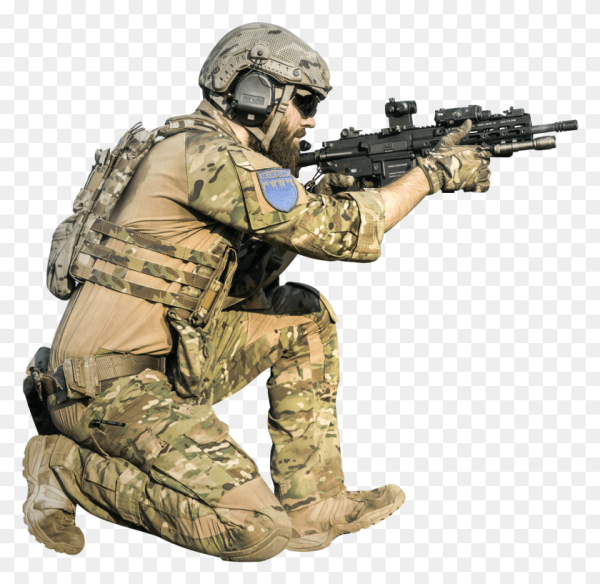 Военный без фона