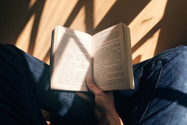 Читает книгу
