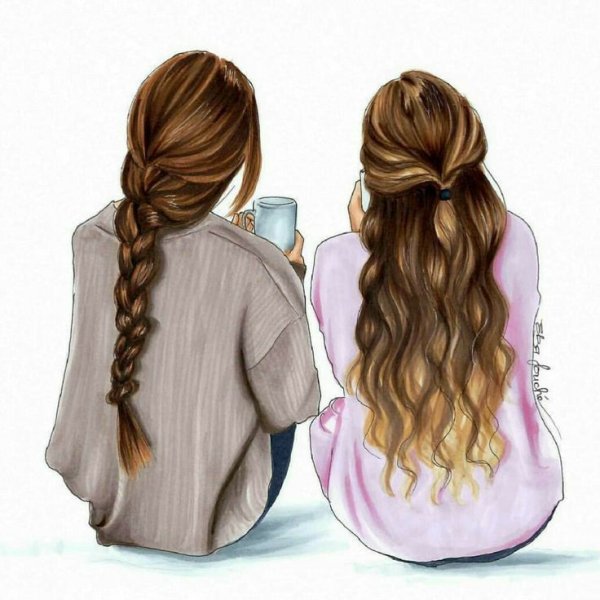 Подруги рисунок