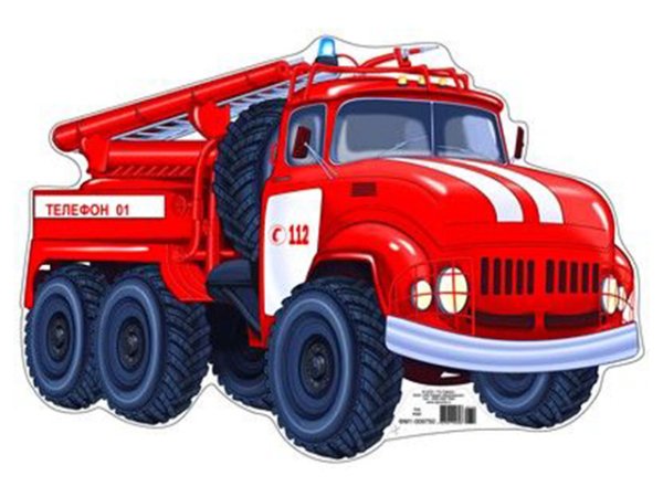 Вырубной плакат пожарная машина