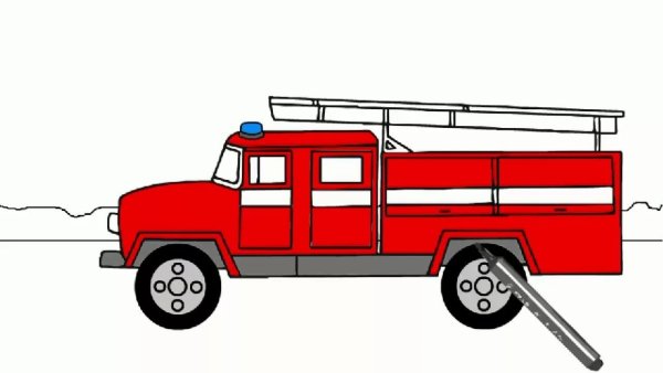 Картинки пожарная машина цветная (47 фото)
