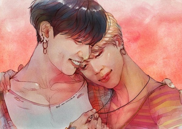 BTS Чонгук и Чимин арт +18