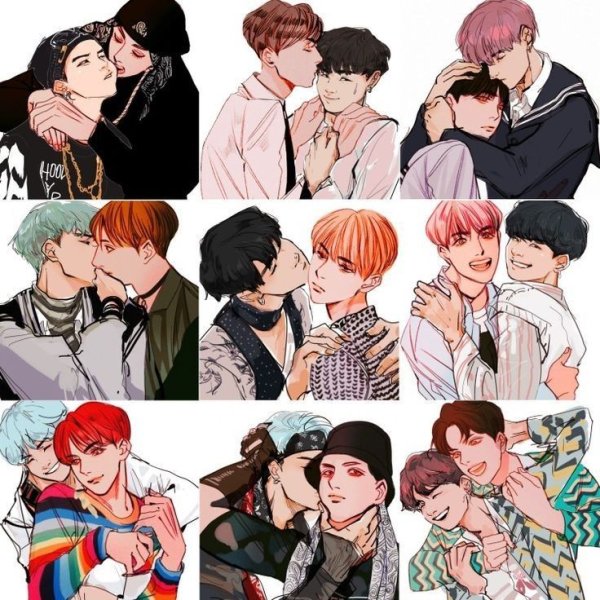 Арты bts и их друзья (49 фото)