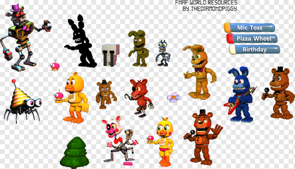 Персонажей из игры FNAF World