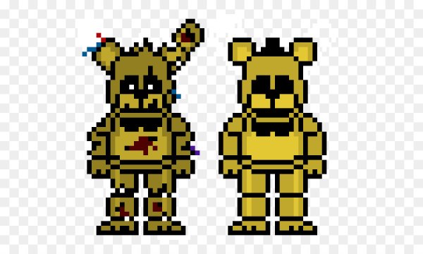 FNAF Голден Фредди пиксельный