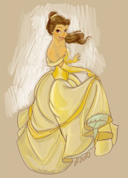 Illustrator Disney Белль