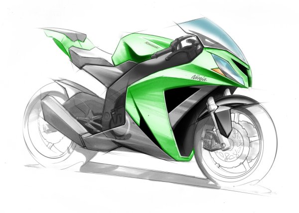 Kawasaki Ninja ZX-6r чертеж
