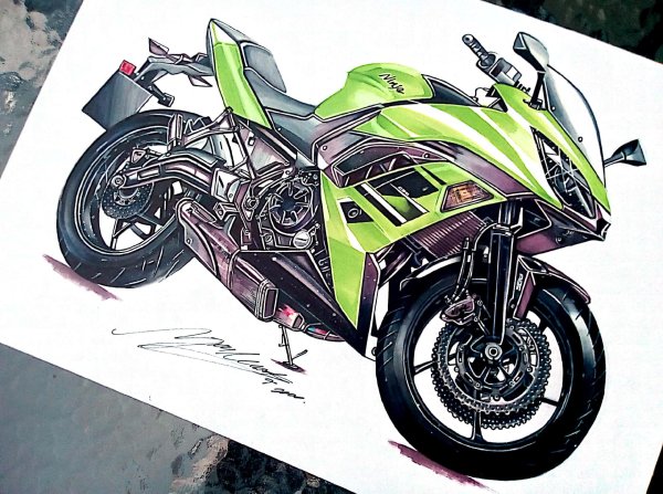 Kawasaki Ninja h2r арт