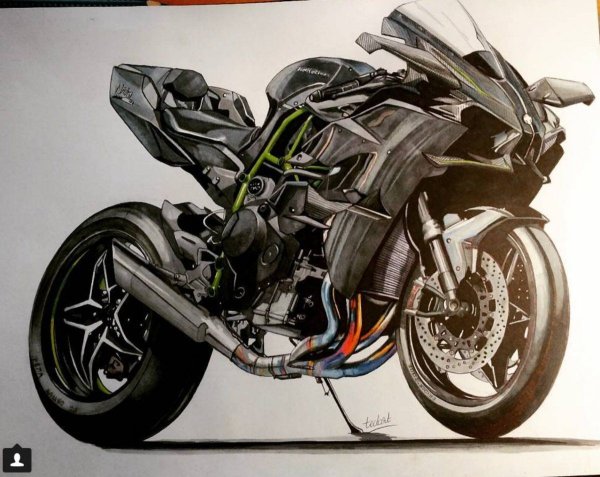 Kawasaki h2r арт