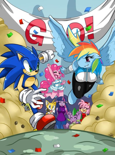 Sonic бум и Радуга Дэш