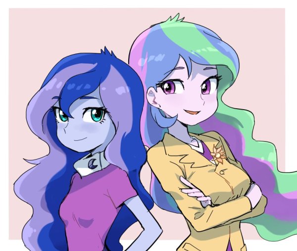 MLP Equestria girls Селестия и Луна