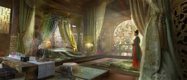 Эльфийский дворец интерьер фэнтези