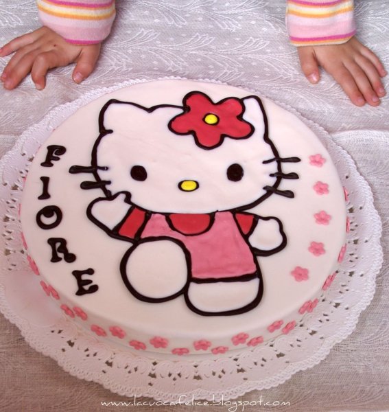 Торт в стиле hello Kitty