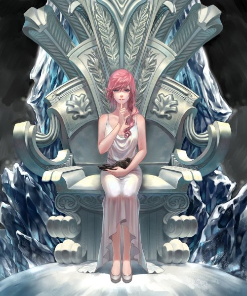 Лайтнинг Final Fantasy на троне из льда