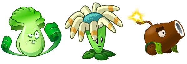 Растения из Plants vs Zombies