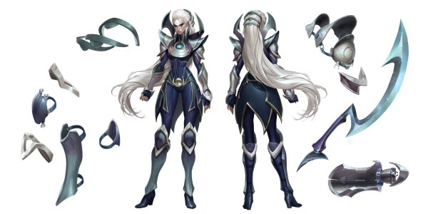 Диана League of Legends концепт арт