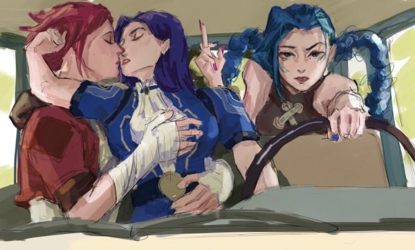 League of Legends Джинкс и вай