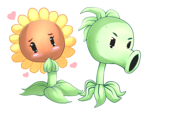 PVZ 2 Peashooter x Sunflower