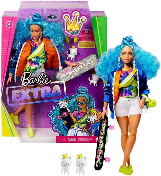 Barbie Экстра с голубыми волосами grn30