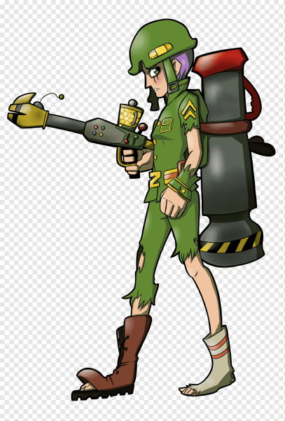 Plants vs. Zombies зомби военный