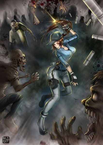 Resident Evil зомби Джилл Валентайн