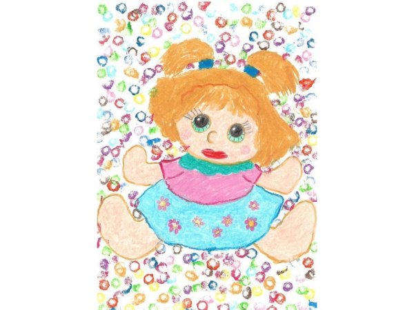 Рисование игрушка кукла