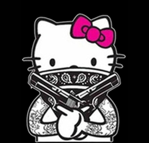 Hello Kitty с автоматом
