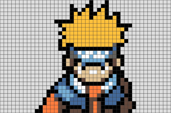 Пиксель арт 32x32 Наруто