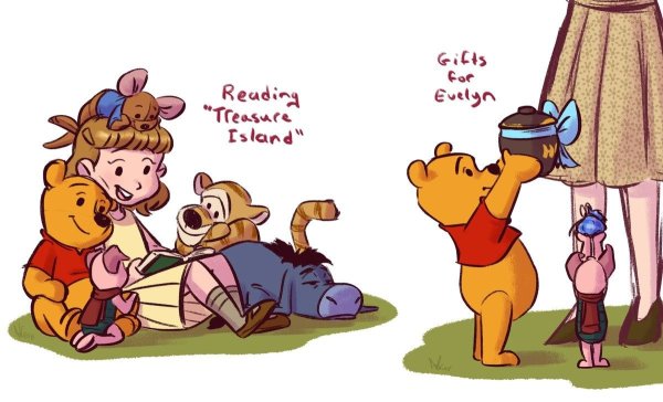 Винни пух и Кристофер Робин арт