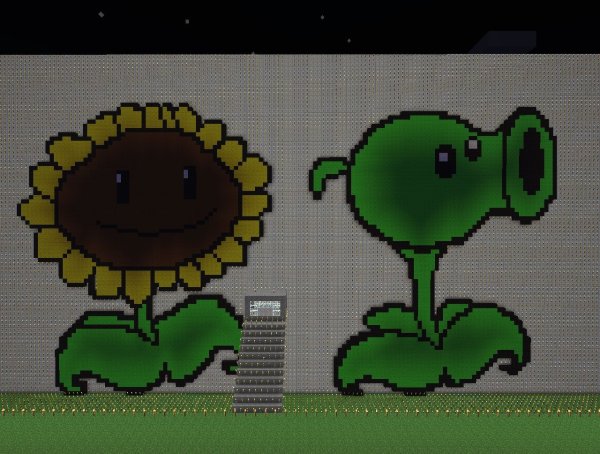 Plants vs Zombies Peashooter and Sunflower