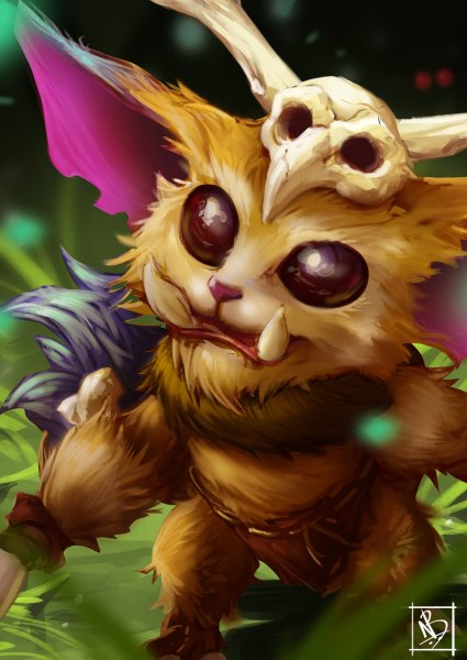League of Legends Гнар арт