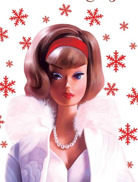 Barbie can illustrated