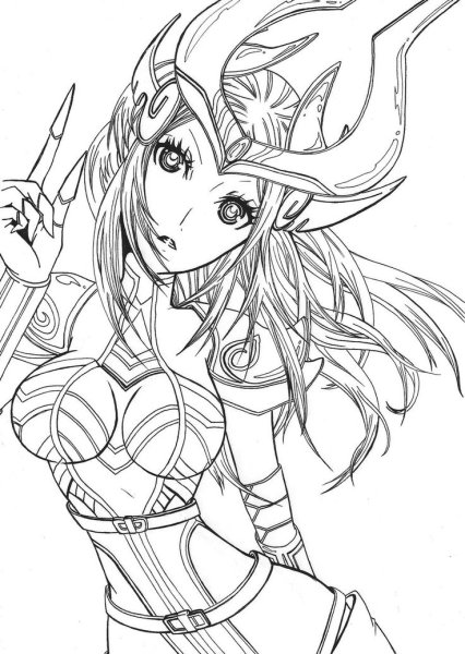 Раскраска League of Legends Синдра