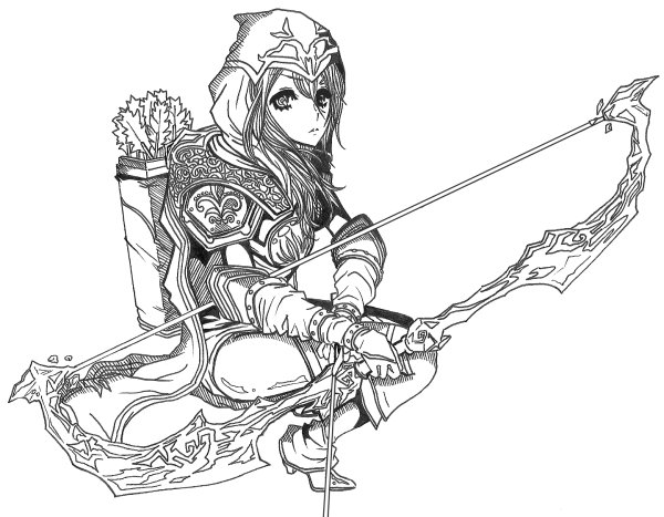 Раскраска League of Legends Кейл