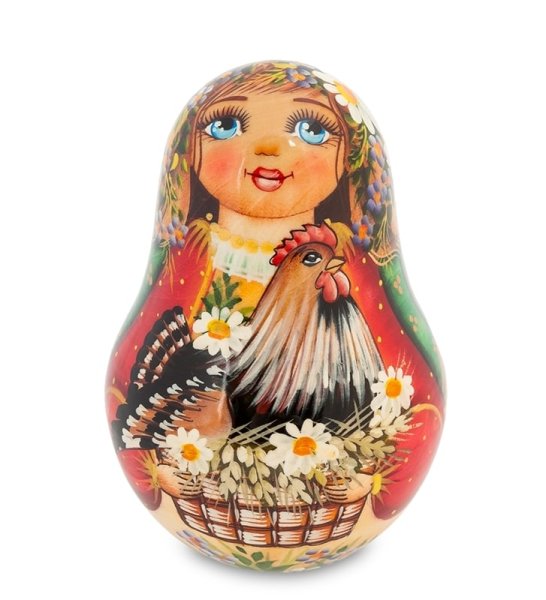 Неваляшка народные промыслы Марья с курицей (384-354) 12 см