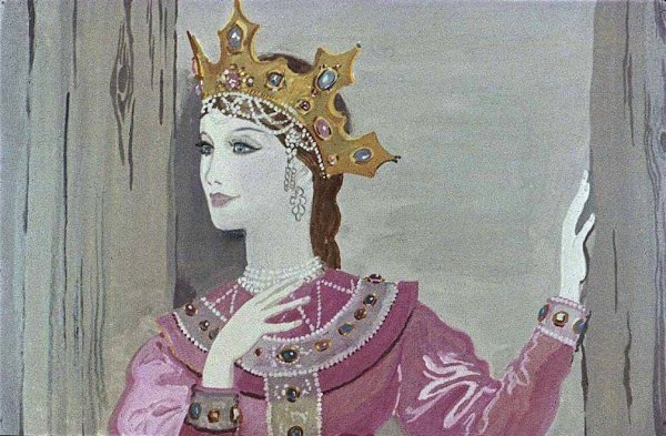 Царевна и царица в сказке о мертвой царевне и семи богатырях