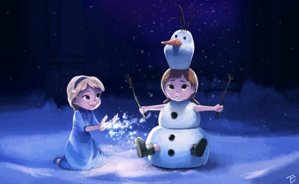 Холодное сердце Эльза и Анна и Снеговик
