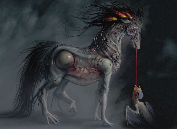 Долговязая лошадь SCP арт