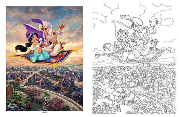 Thomas Kinkade Coloring book Disney Dreams