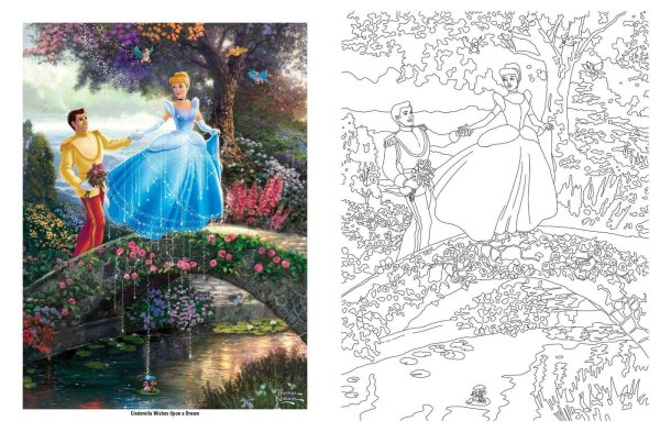 Thomas Kinkade Coloring book Disney Dreams
