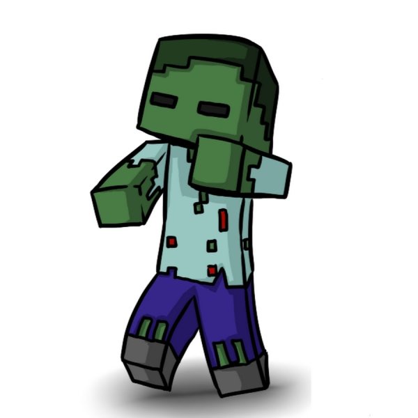 Minecraft зомби арт