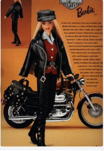 Barbie Harley Davidson мотоцикл