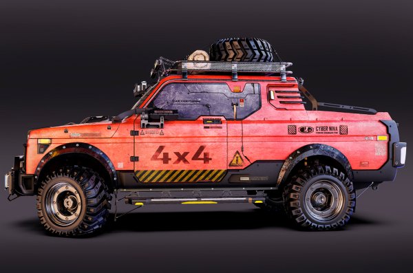 Roman Zhuravlyov - Cyberpunk Lada Niva 4x4/2077