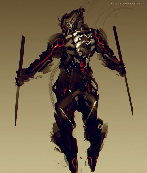 Киберпанк броня Самурай Cyborg